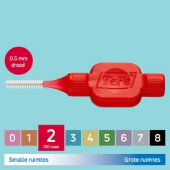 Flossen & Ragen<TePe Interdentale Ragers Original 0,5 mm Rood 6 stuks