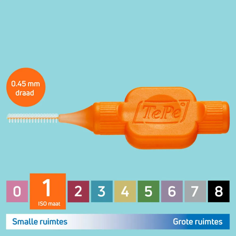 interdentale Ragers original 0,45 mm Oranje 6 stuks Flossen & Ragen