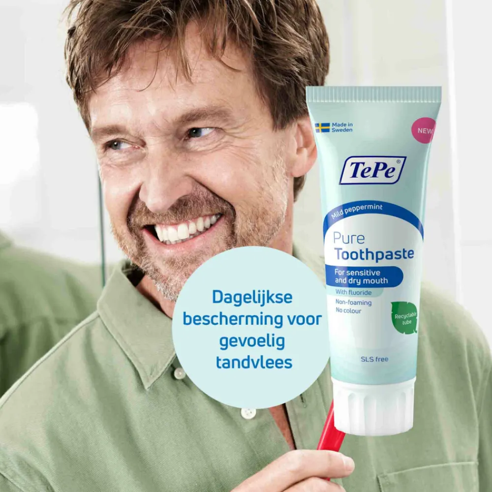 Spoelen & Poetsen<TePe Pure Tandpasta Mild Peppermint 75 ml