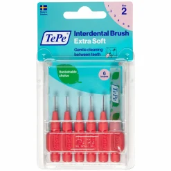 Flossen & Ragen<TePe Ragers Extra Zacht 0,5 mm Lichtrood 6 stuks