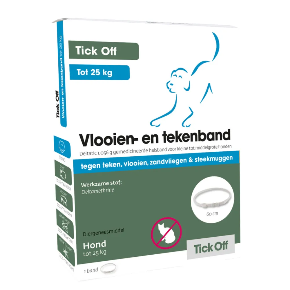 New Anti Vlooien en Teken Halsband Hond tot 25 kg Vlo, Teek & Worm