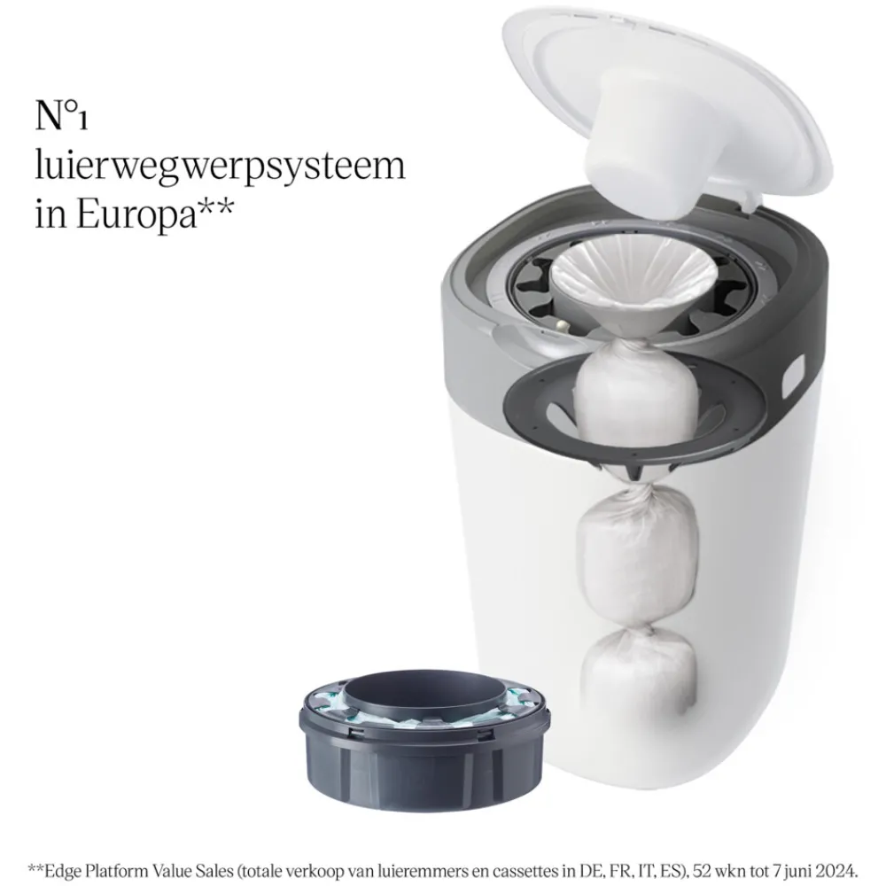 Luiers<Tommee Tippee Twist & Click Luieremmer Wit