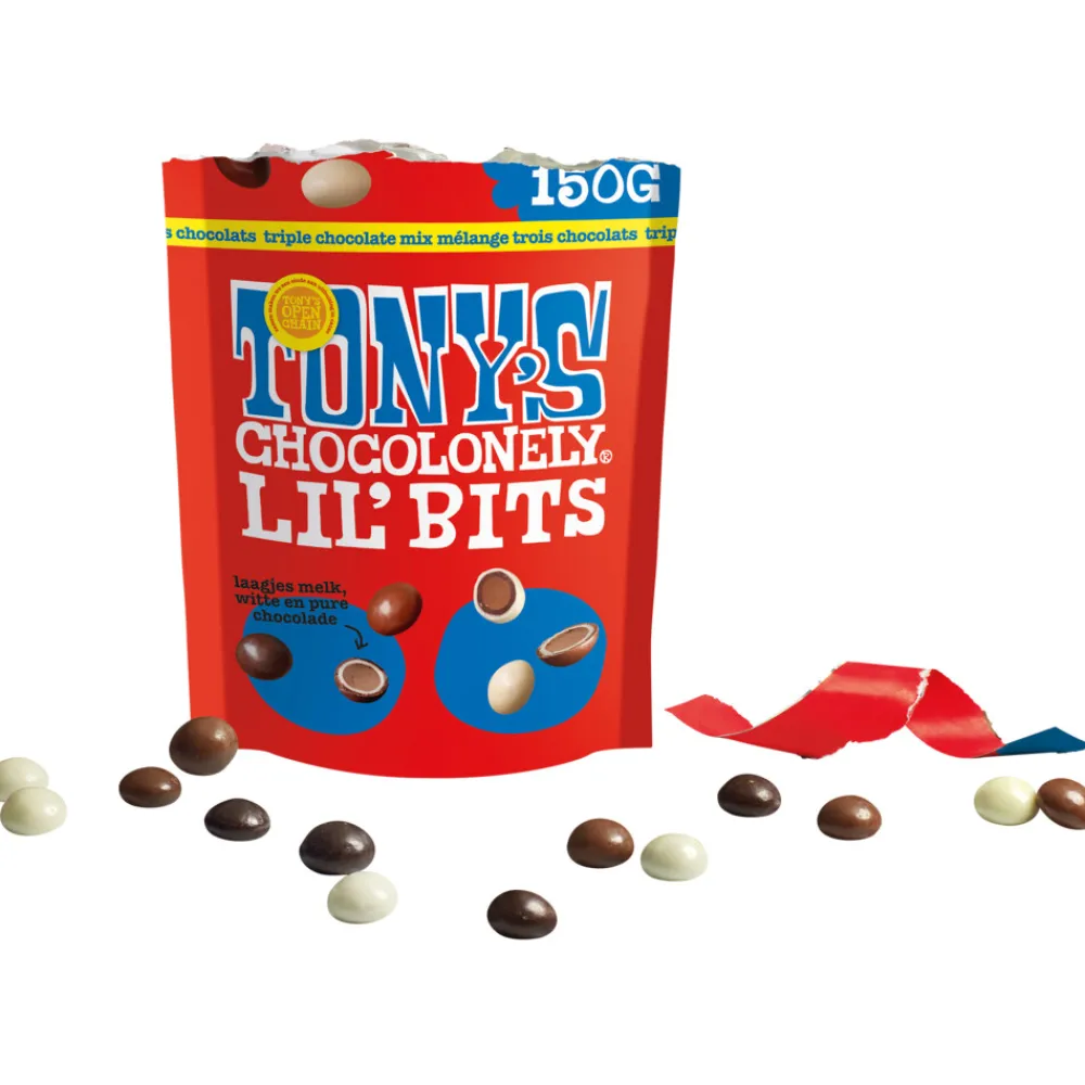 Tony's Chocolonely Lil'Bits Triple Chocolade Mix 150 gr^Tonys Chocolonely Online