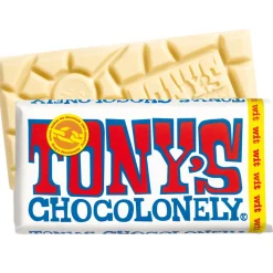 Sale Tony's Chocolonely Wit Original 180 gr Chocolade