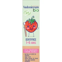Bio Tandpasta Aardbei 1-6 jaar 50 ml^Vademecum
