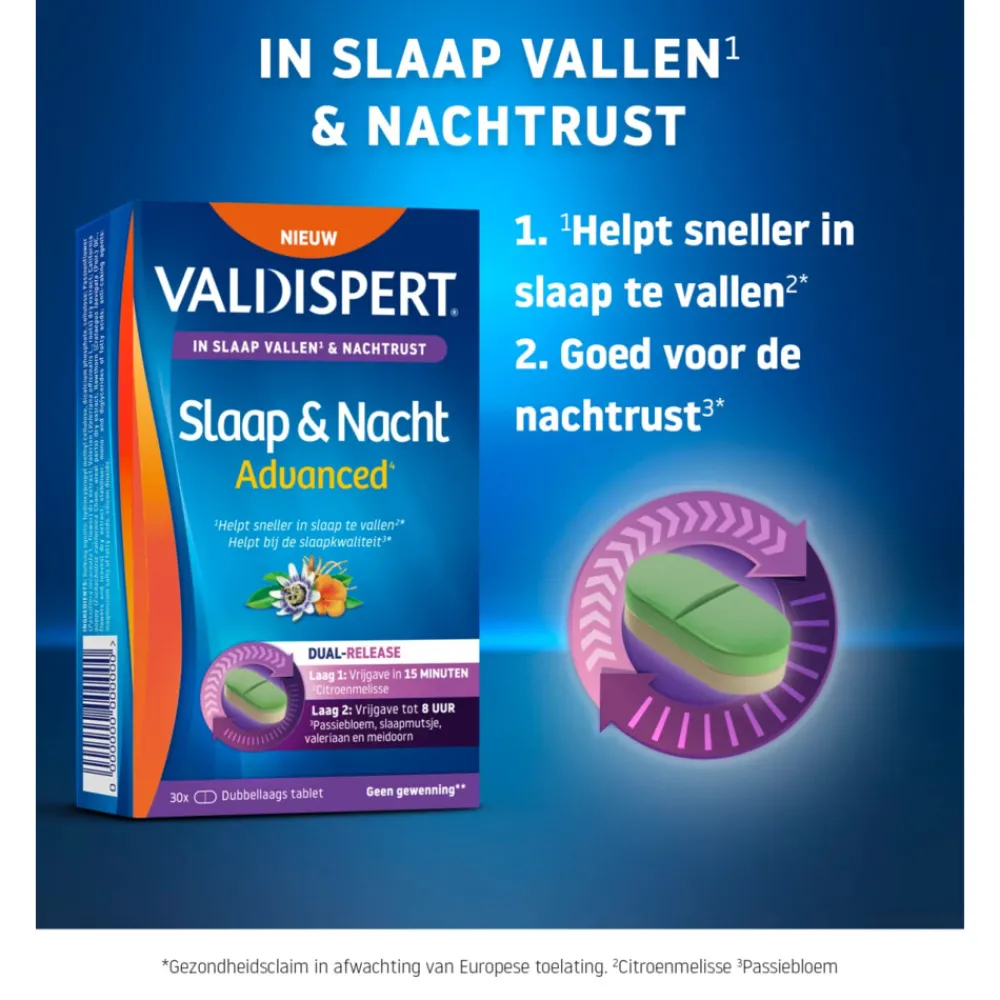 Slaap & Nacht Advanced 30 tabletten^Valdispert Discount