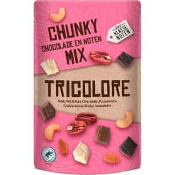Noten<Verse Klassenoten Chunky Chocolade en Noten Mix Tricolore 150 gr