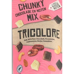 Noten<Verse Klassenoten Chunky Chocolade en Noten Mix Tricolore 150 gr