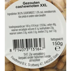 New Duurzame Cashews XXL Gezouten 150 gr Noten