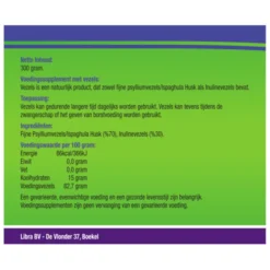 Vezels Naturel Psylliumvezels en Inulinevezels 300 gr^ Hot