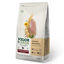 Hondenvoer<Vigor & Sage Hondenvoer Regular Well-Being Ginseng 2 kg