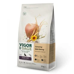 Kattenvoer<Vigor & Sage Kattenvoer Well-Being Ginseng 2 kg