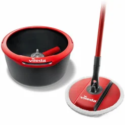 Dweilen<Vileda Spin & Clean Mop Complete Set Rood en Zwart 1 set