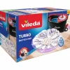 Turbo 3in1 Mopset - Met Pedaalsysteem Zwart Rood Wit Blauw 1 set^Vileda