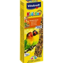 Snacks<Vitakraft Agapornis Kracker 2 in 1 Honing 2 stuks