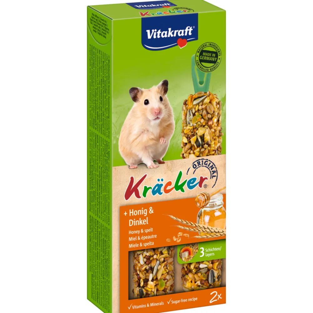 Hamster Kracker Honing - Spelt 2 stuks^Vitakraft Discount