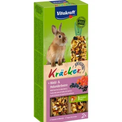 Snacks<Vitakraft Konijn Kracker Bos en Vlierbessen 2 stuks
