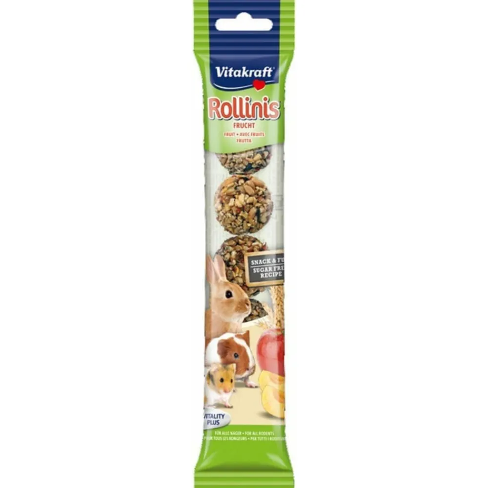 Snacks<Vitakraft Rollinis Knaagdier Fruitmix 48 gr