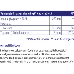 Discount Calcium 400 & D3 uit Rode Alg 100 kauwtabletten Mineralen