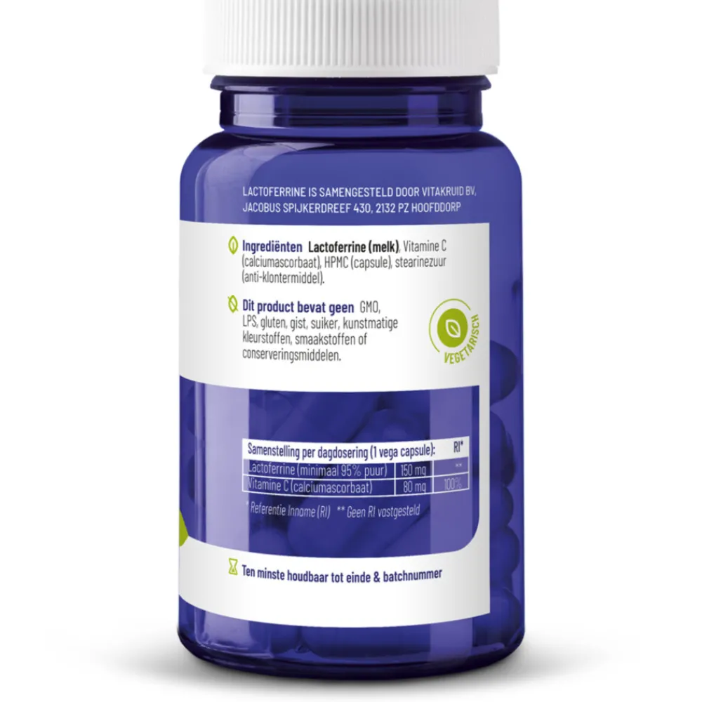 Weerstand & Energie<Vitakruid Lactoferrine 150 mg 60 vegacapsules