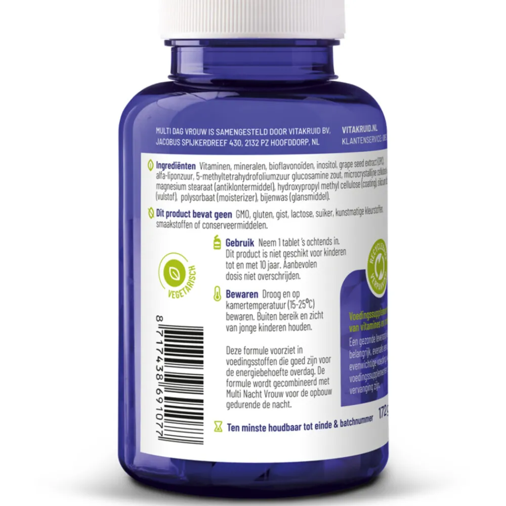 Vitaminen Vrouw<Vitakruid Multi Dag Vrouw 90 tabletten