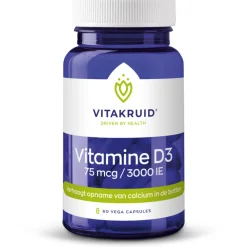 Vitaminen<Vitakruid Vitamine D3 75 Mcg 3000Ie 60 vegacapsules