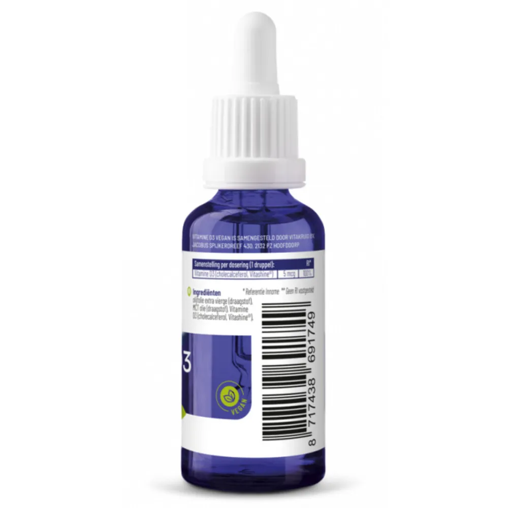 Vitamine D3 druppels Vegan 30 ml^Vitakruid Outlet