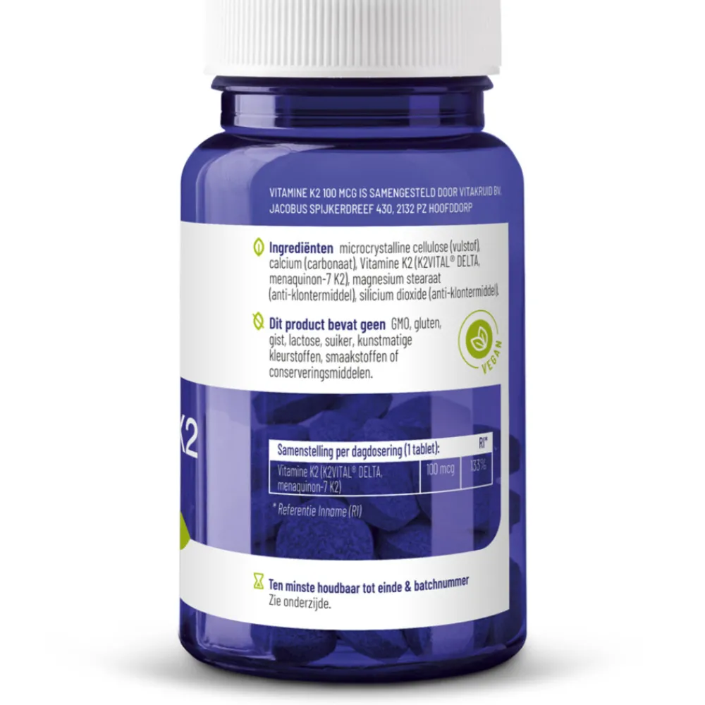 Vitamine K2 100 Mcg 60 tabletten^Vitakruid Clearance