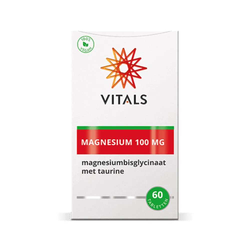 Magnesium 100mg 60 tabletten^Vitals Outlet