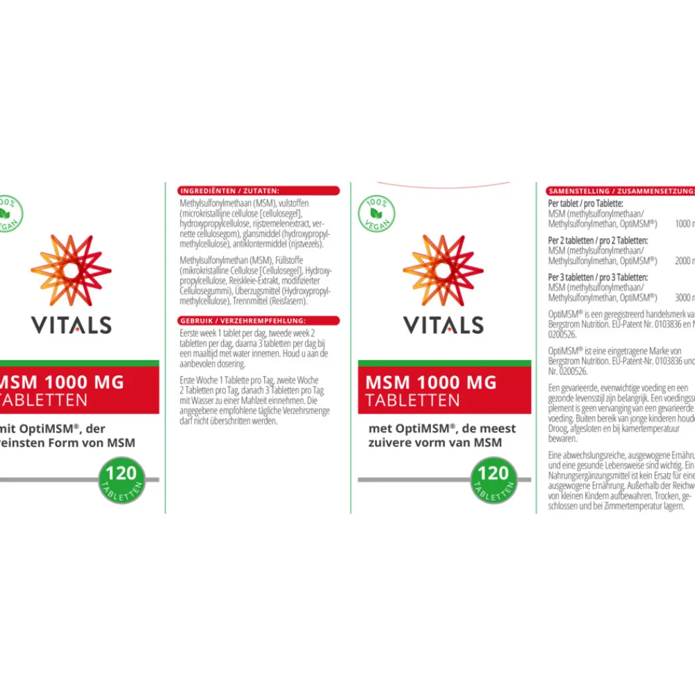 Outlet Msm 1000mg 120 tabletten Mineralen