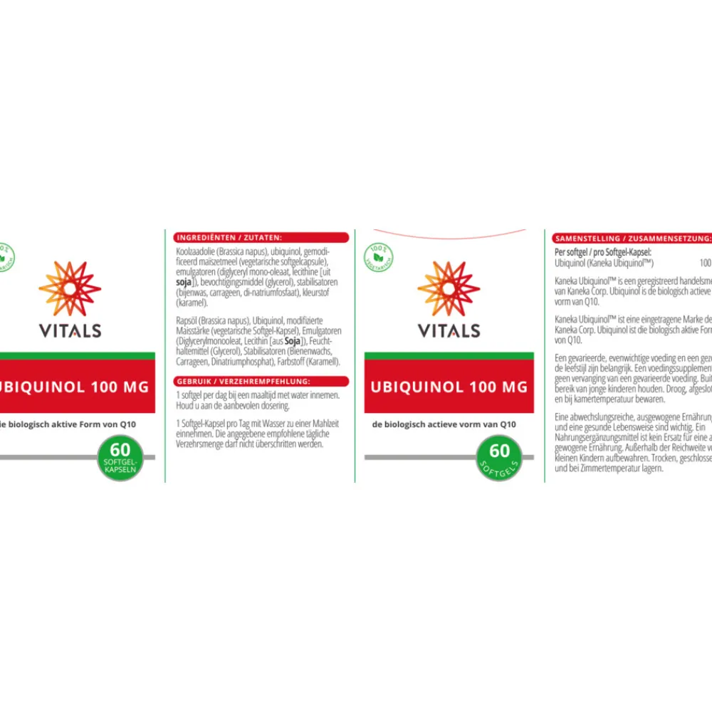 Ubiquinol 100mg 60 capsules^Vitals New