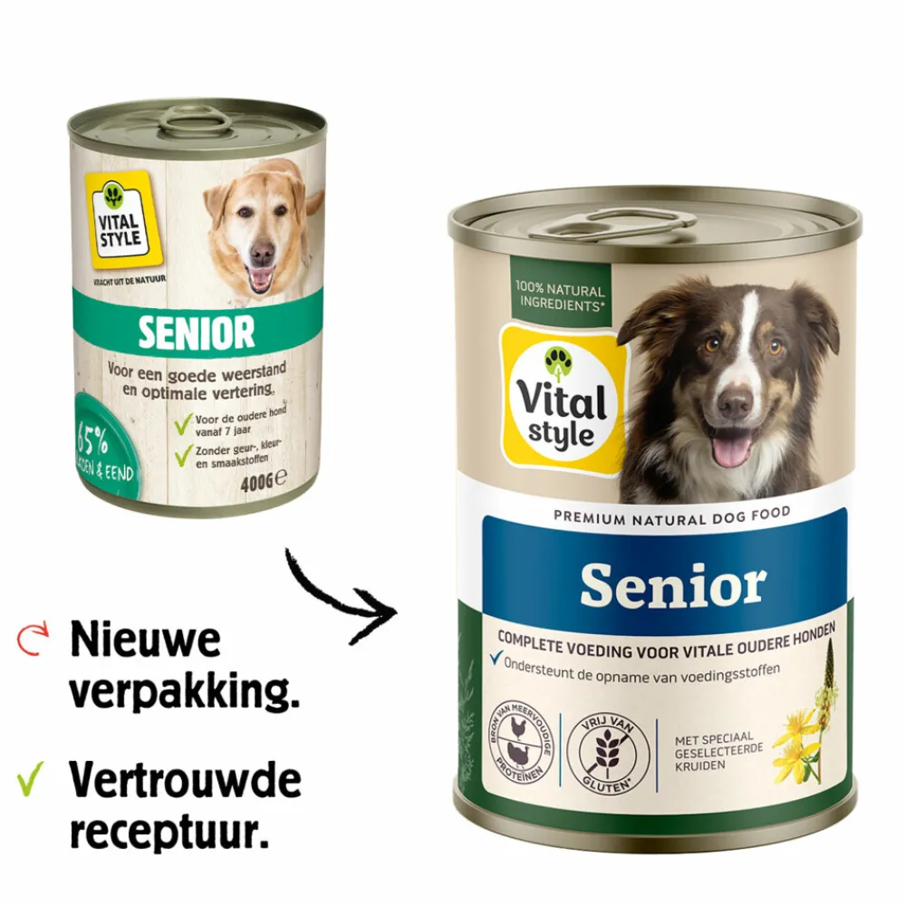 Hondenvoer<Vitalstyle Hondenvoer Blik Senior 400 gr