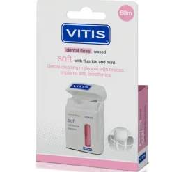 Waxed Dental Floss Fluoride & Mint 50 meter^Vitis