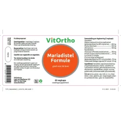 Organen<Vitortho Mariadistel Formule 60 vegacapsules