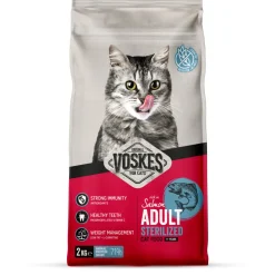 Kattenvoer<Voskes Kattenbrokken Sterilized Adult Zalm 2 kg