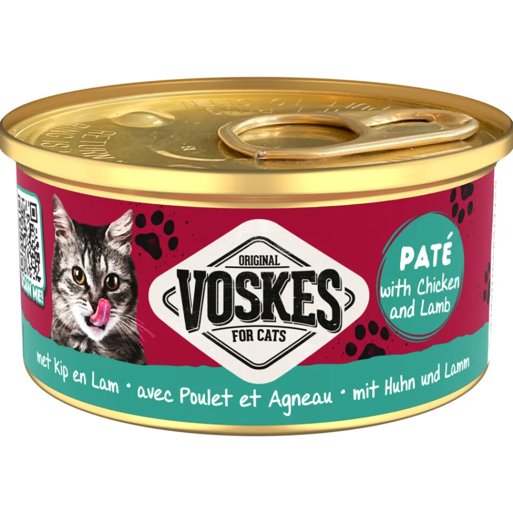 Kattenvoer Nat Paté Kip & Lam 85 gr^Voskes Hot