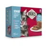 Kattenvoer<Voskes Paté Senior Tonijn met Kabeljauw & Sperziebonen 8 x 85 gr