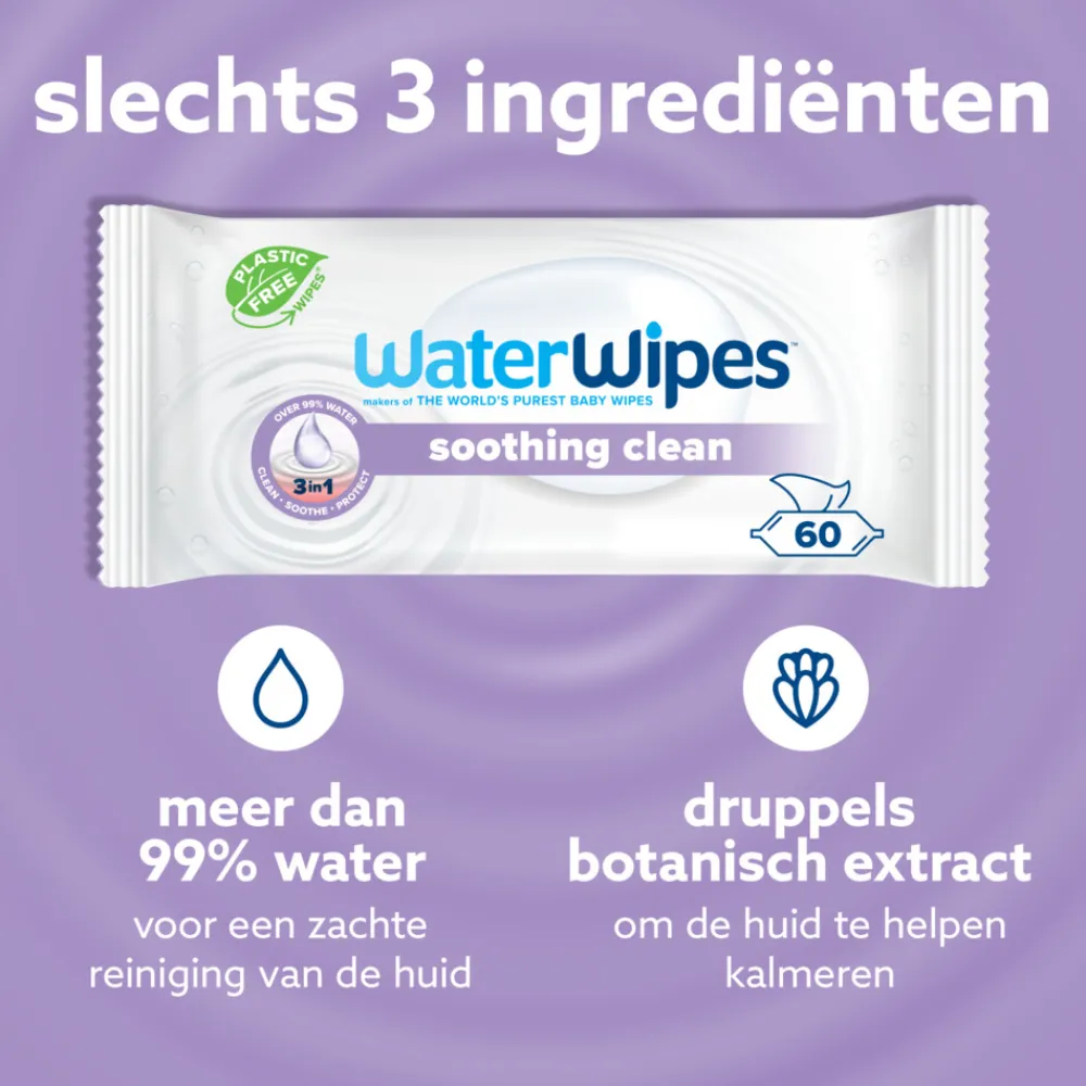 Billendoekjes Soothing 12x60 = 720 stuks^WaterWipes Best
