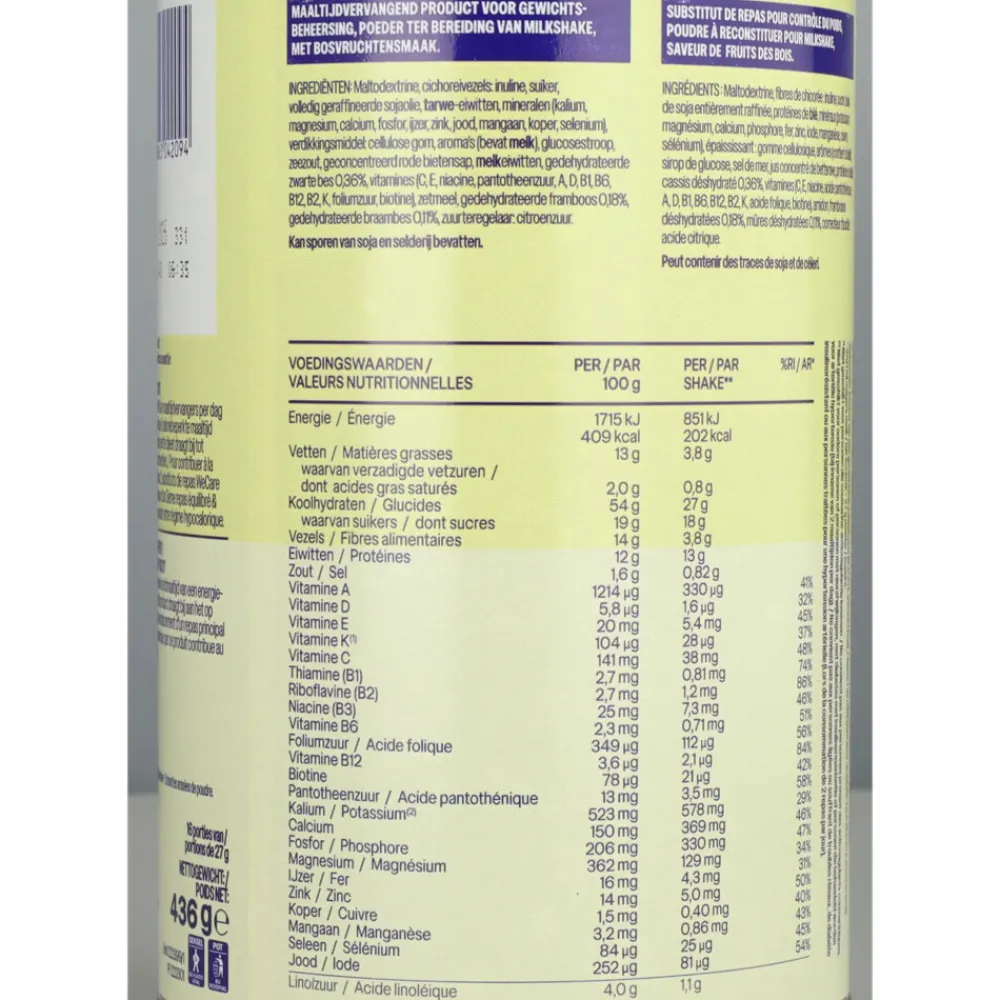 Dranken<WeCare Meal Replacement Shake Forest Fruit 436 gr