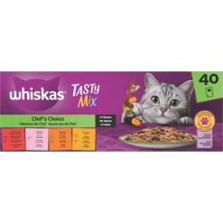 Outlet Adult 1+ Saus Selectie Van De Chef Maaltijdzakjes Kattenvoer Nat Multipack 40 x 85 gr Kattenvoer