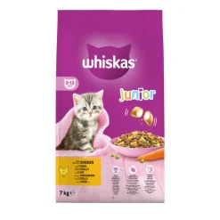 Kattenvoer<Whiskas Junior Kattenbrokken Kip 7 kg