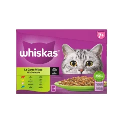 Kattenvoer<Whiskas Senior Multipack Mix Selectie in Saus 12 x 85 gr
