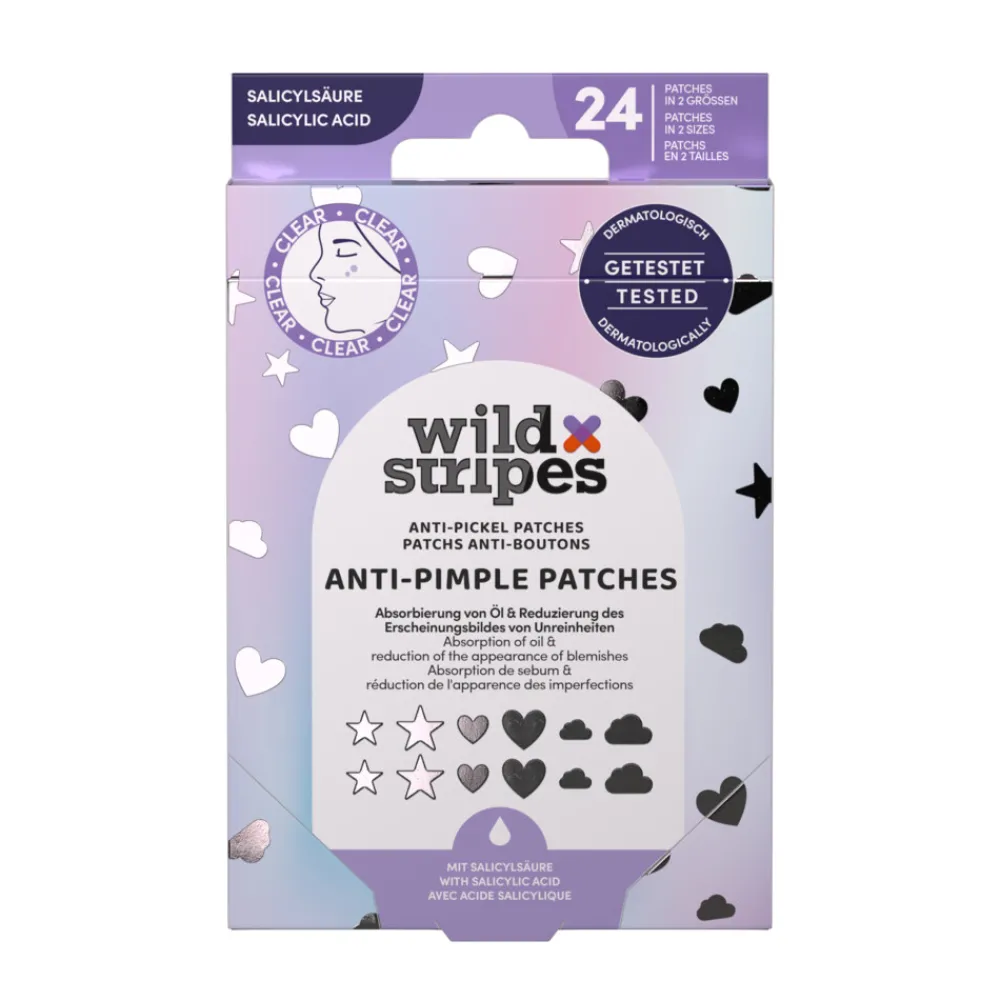 Reiniging<Wild Stripes Anti-Pimple Patches Holo Clear 24 stuks