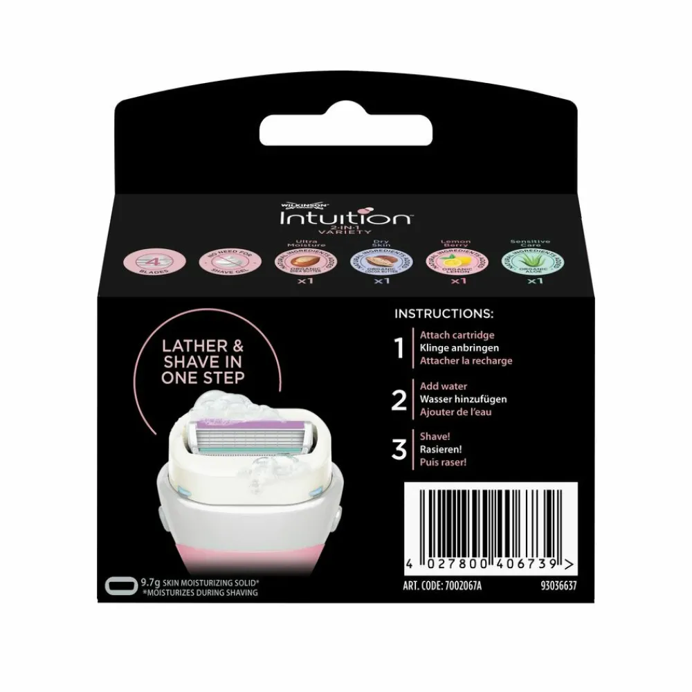 Discount Intuition 2 in 1 Navulmesjes Variety 4 stuks Heren Scheren & Ontharen