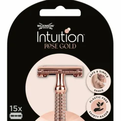 Scheren & Ontharen<Wilkinson Intuition Navulmesjes Rose Gold Safety Razor 15 stuks
