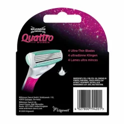 New Quattro Sensitive Vrouwen Navulmesjes 4 stuks Heren Scheren & Ontharen