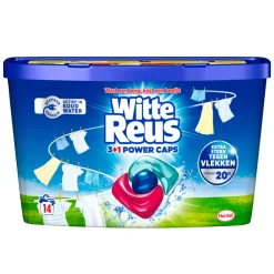 Wasmiddel<Witte Reus Wasmiddel 3+1 Power Caps 14 stuks