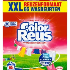 Wasmiddel<Witte Reus Waspoeder Color 65 Wasbeurten 3,25 kg