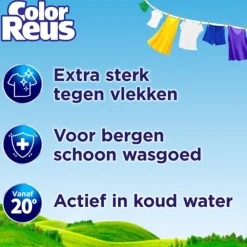 Wasmiddel<Witte Reus Waspoeder Color 65 Wasbeurten 3,25 kg