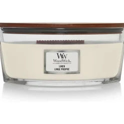 Kaarsen|Geurkaarsen<WoodWick Geurkaars Ellipse Linen 454 gr